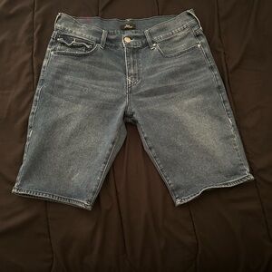 True Religion Dark Blue Jean Shorts